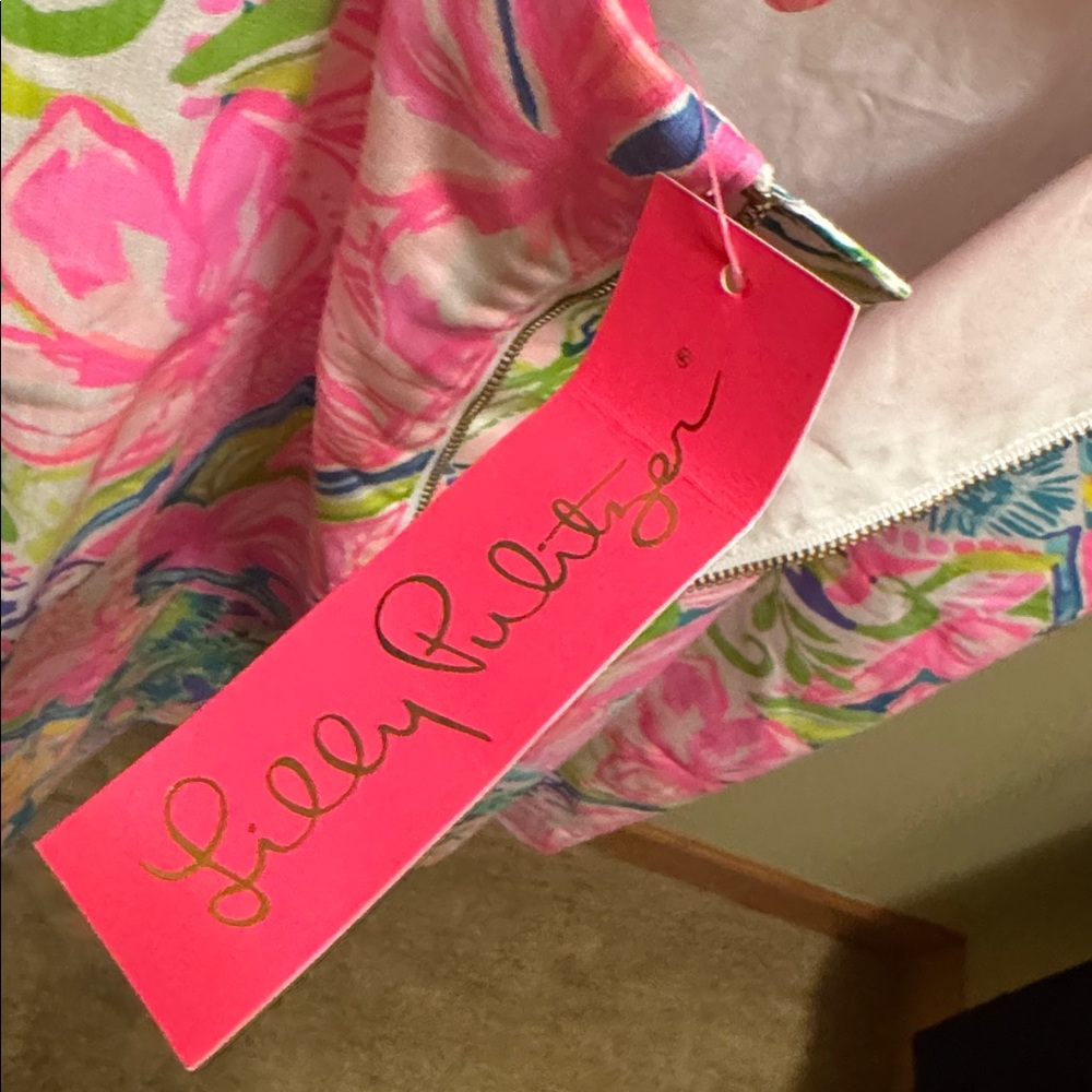 Lilly Pulitzer Shelli Stretch Block Party Floral Multicolor Dress - Picture 6 of 7